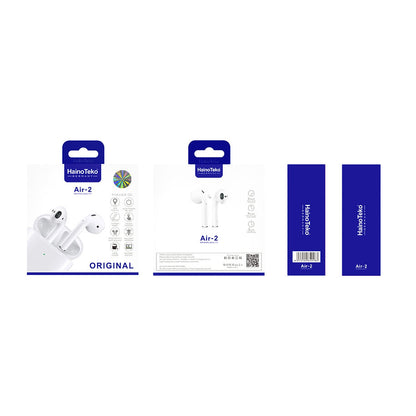 Original Bluetooth Earbuds with Free Silicon Cover – Haino Teko Air-2