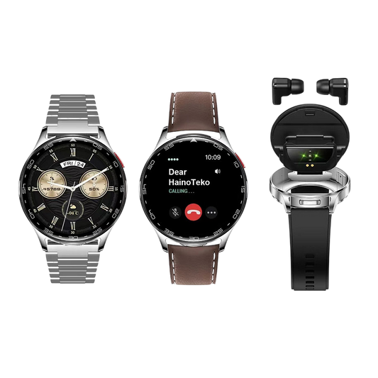 Smart Watch with Integrated Earbuds & AMOLED Display – Haino Teko ST-7