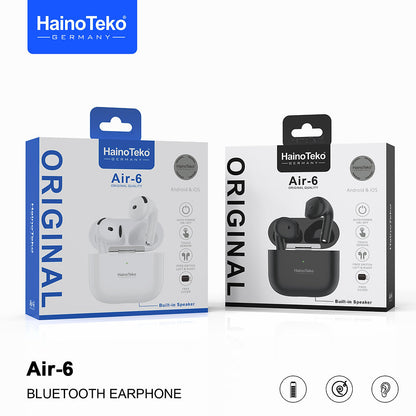 True Wireless Stereo Earbuds with Touch Control & HD Mic – HainoTeko Germany Air 6