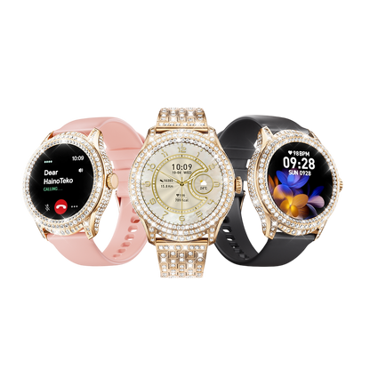 Women’s Smart Watch with Real AMOLED Display & 3 Straps – Haino Teko G18 Mini