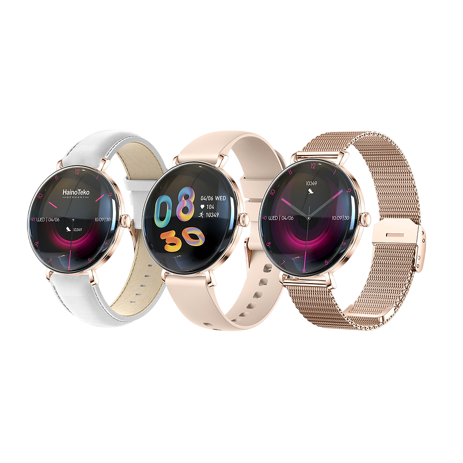 Women’s Smart Watch with Round AMOLED Display & BT Calling – Haino Teko 18