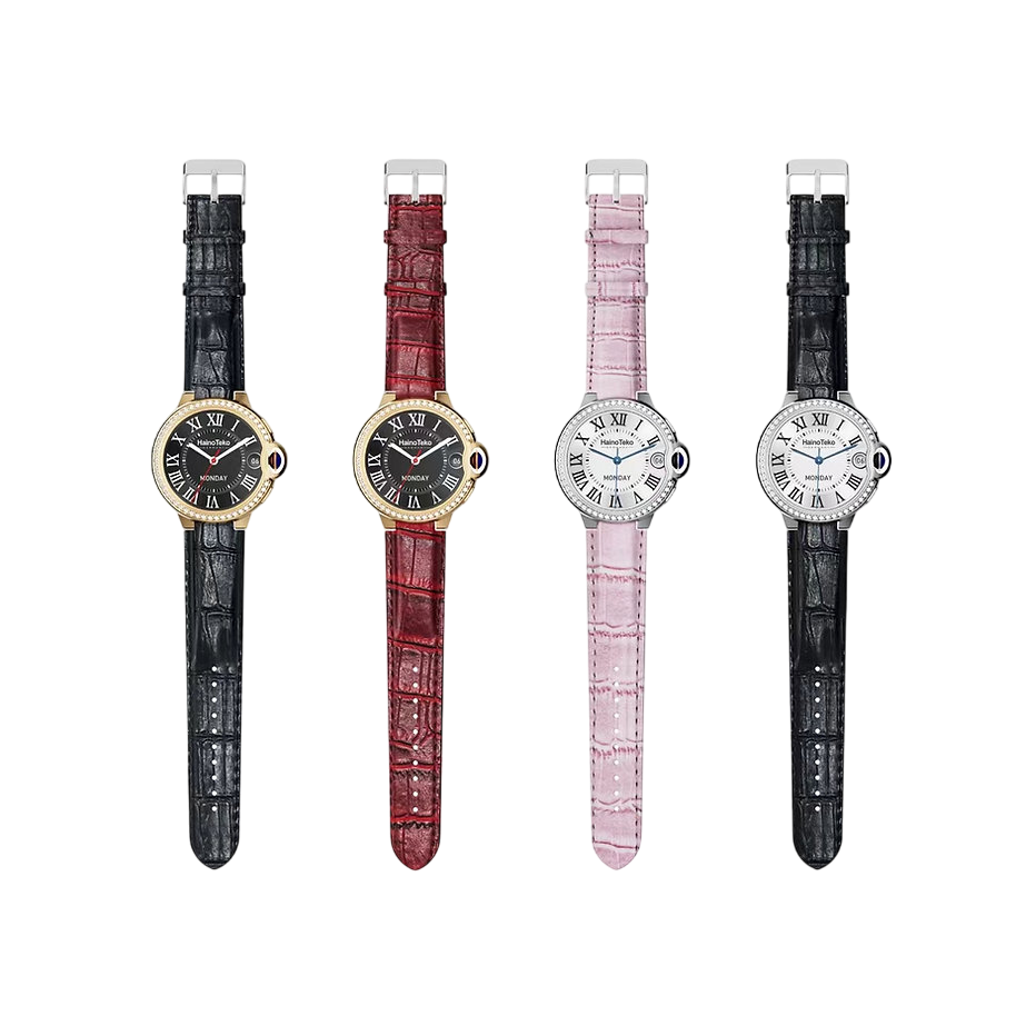 Women’s Diamond Edition Round Smart Watch with 2 Straps – RW 20 Classic