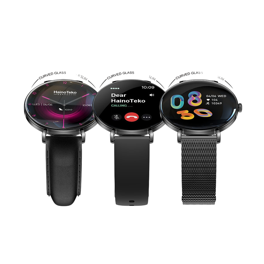 Women’s Smart Watch with Round AMOLED Display & BT Calling – Haino Teko 18