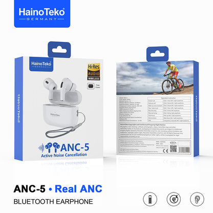 Bluetooth Earphones with ANC & HD Mic – Haino Teko ANC-5