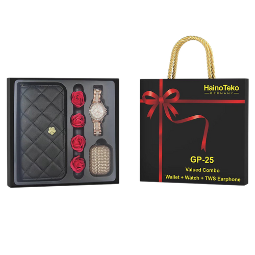 Women’s Smart Watch with Headphones & Gift Bag Combo – Haino Teko GP 25