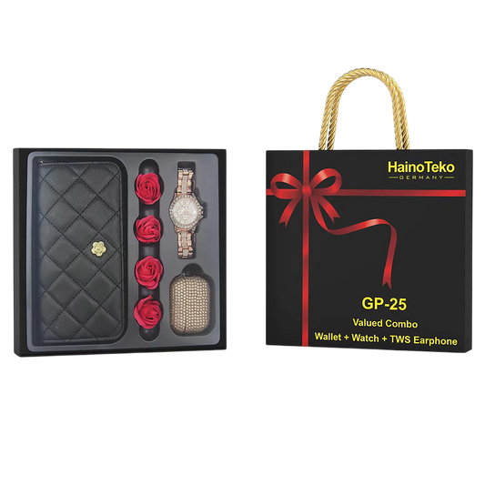Women’s Smart Watch with Headphones & Gift Bag Combo – Haino Teko GP 25
