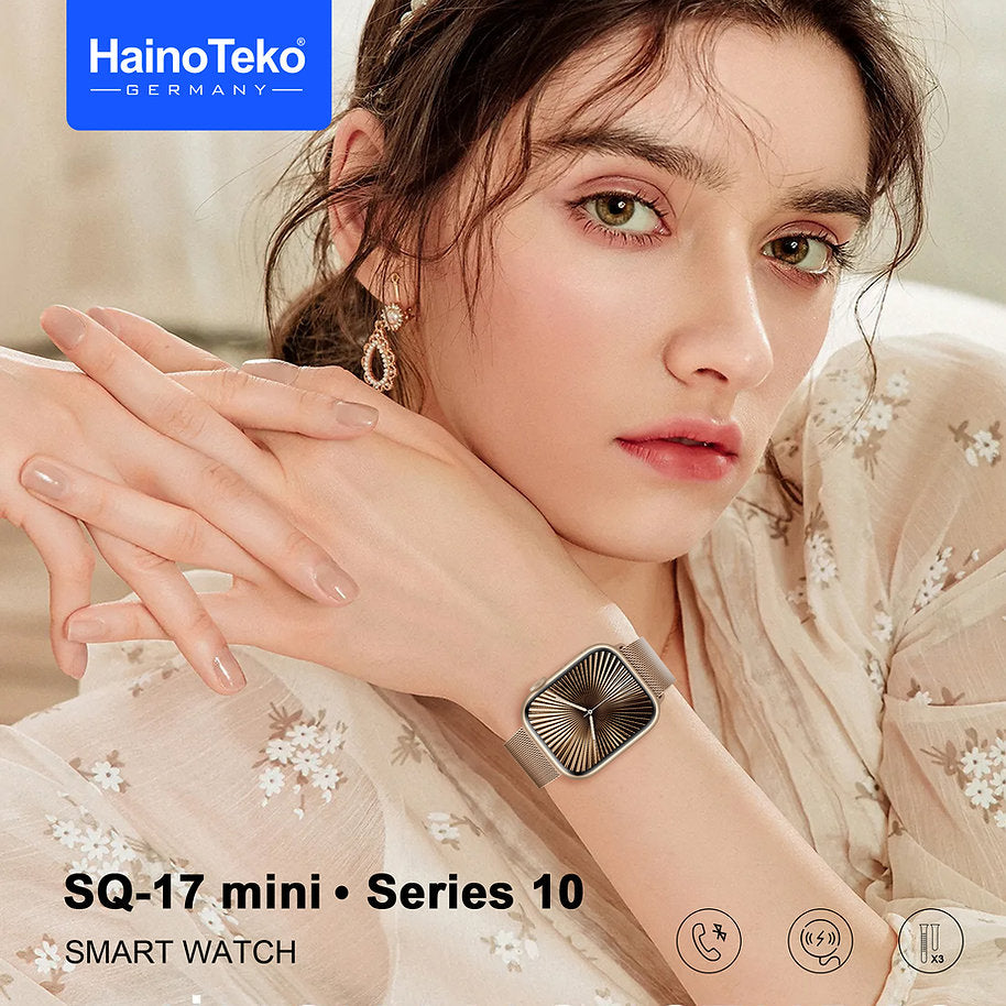 Women’s Smart Watch with AMOLED Display & 3 Straps – Haino Teko SQ-17 Mini