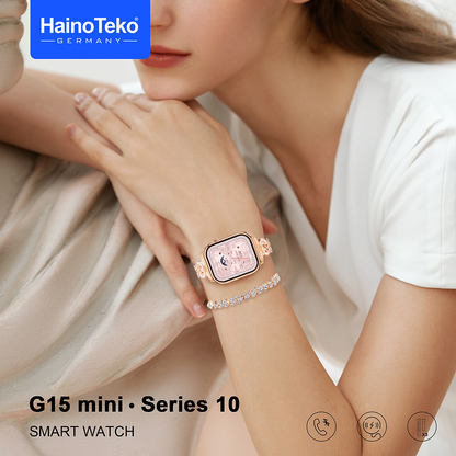 Smart Watch with Fitness Tracking, Heart Rate & Waterproof Design – Haino Teko G15 Mini Series 10