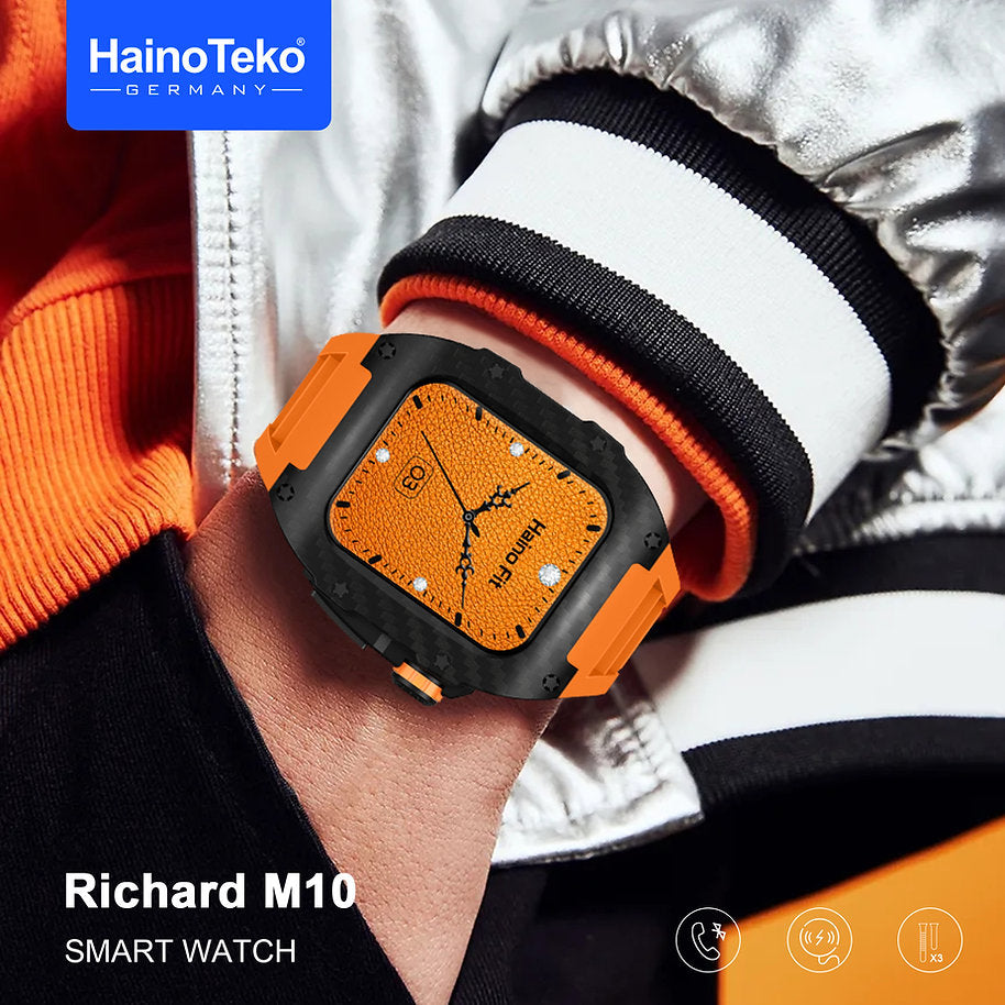 Men’s Smart Watch with Wireless Charger & Protection Case – Haino Teko Richard M10