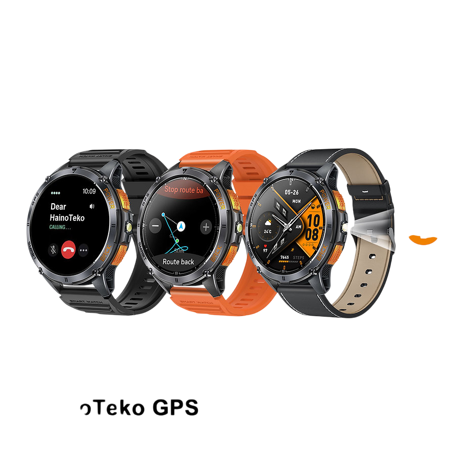 Men’s Smart Watch with Built-in GPS & AMOLED Display – Haino Teko GPS-1