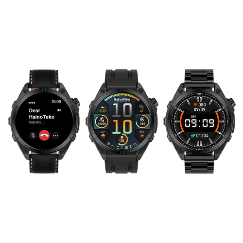 Unisex Smart Watch with Round AMOLED Display & Flashlight – Haino Teko RW-61