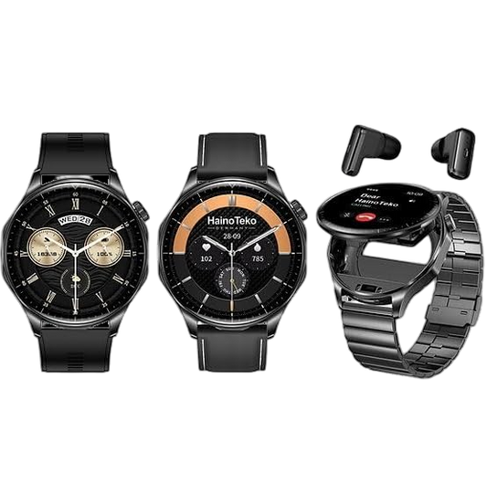 Men’s Smart Watch with Built-in Wireless Earbuds & AMOLED Display – Haino Teko 12