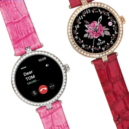 Women’s Stylish Smart Watch with Bluetooth Call & Gold Dial – Haino Teko RW-21