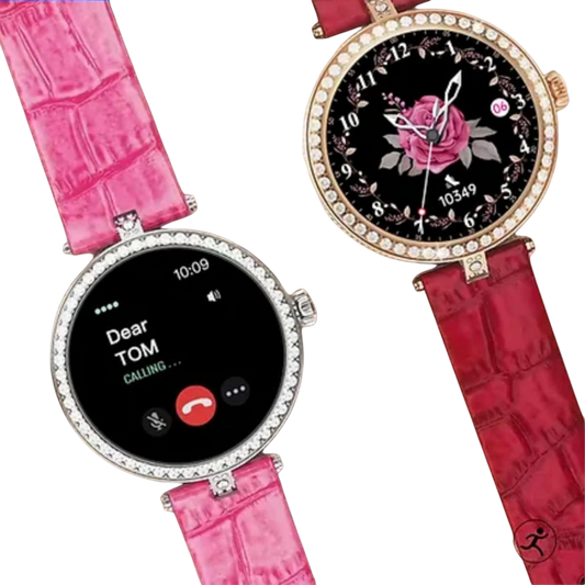 Women’s Stylish Smart Watch with Bluetooth Call & Gold Dial – Haino Teko RW-21