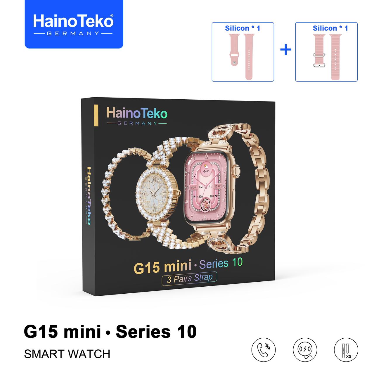 Smart Watch with Fitness Tracking, Heart Rate & Waterproof Design – Haino Teko G15 Mini Series 10