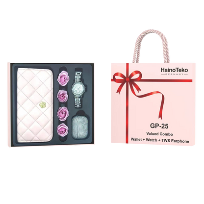 Women’s Smart Watch with Headphones & Gift Bag Combo – Haino Teko GP 25
