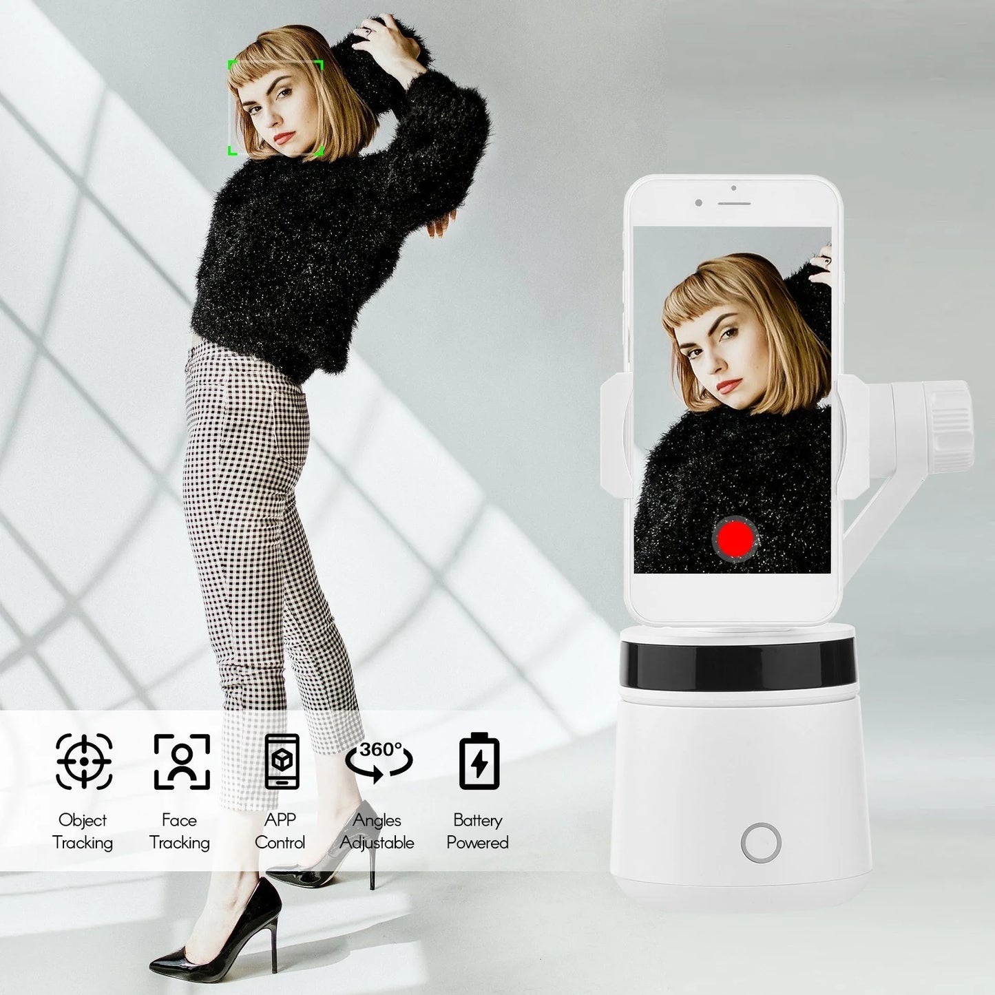 Auto Tracking 360° Smart Selfie Tripod