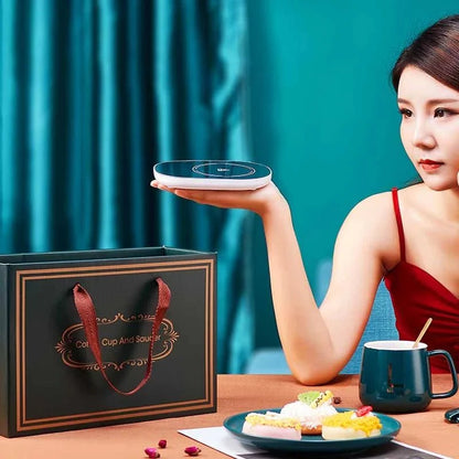 2-in-1 Electric Coffee Mug Warmer & Wireless Charger