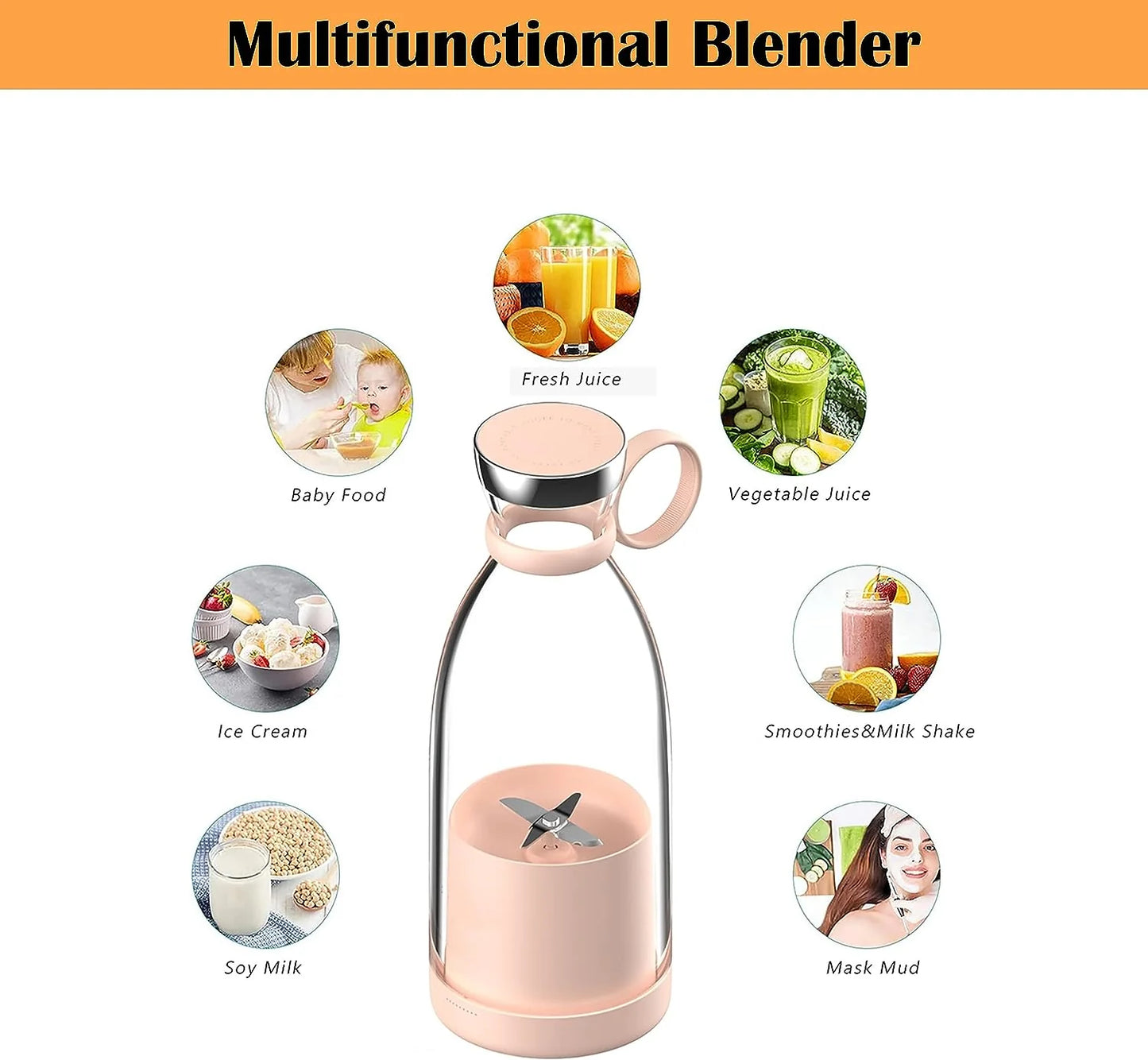 USB Rechargeable Smoothie Maker & Blender
