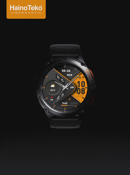 Men’s Smart Watch with Built-in GPS & AMOLED Display – Haino Teko GPS-1