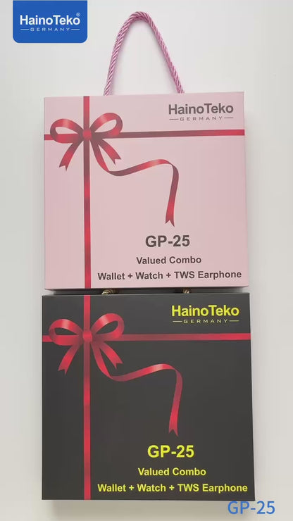 Women’s Smart Watch with Headphones & Gift Bag Combo – Haino Teko GP 25